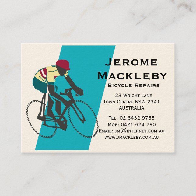Cyclist #1 business card (Front)
