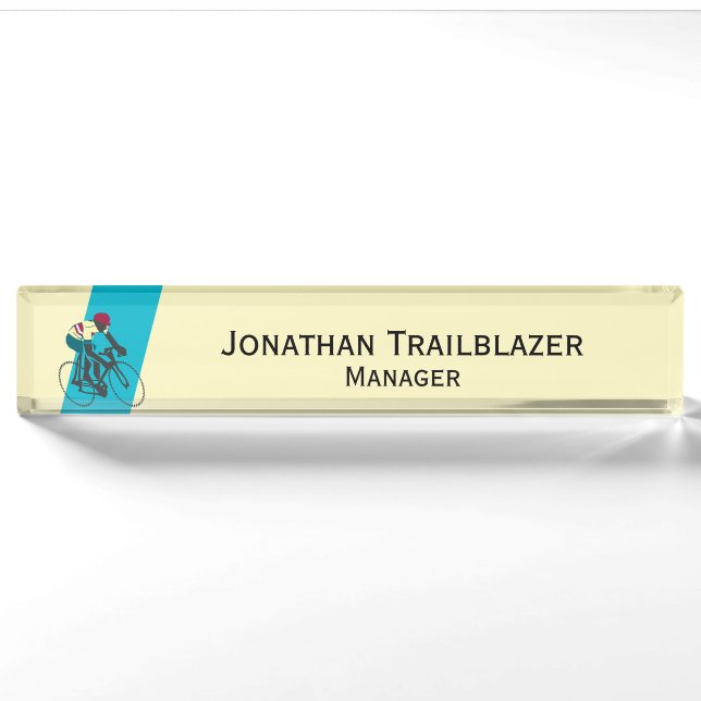 Cyclist #1 nameplate (Front)