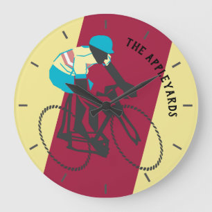 Cyclist #2 large clock
