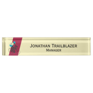 Cyclist #2 nameplate