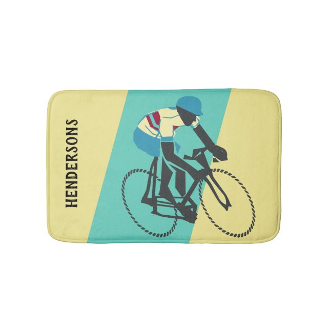 Cyclist #3 bath mat (Front)