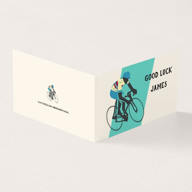 Cyclist #3 Blank Greeting Card (Outside)