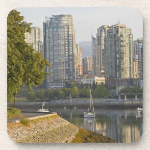 Cyclist along the Seawall Trail in downtown Coaster