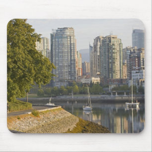Cyclist along the Seawall Trail in downtown Mouse Pad