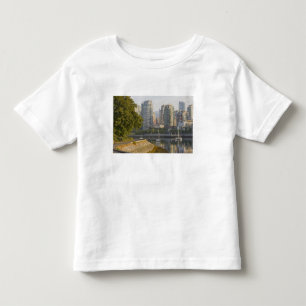 Cyclist along the Seawall Trail in downtown Toddler T-Shirt