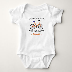 Cyclist Baby Crawling Now Cycling Later, Bicyclist Bodysuit