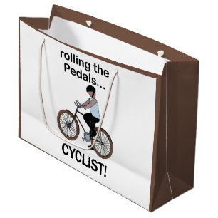 Cyclist Bicycle Biking Large Gift Bag