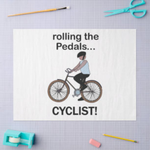 Cyclist Bicycle Biking Tissue Paper