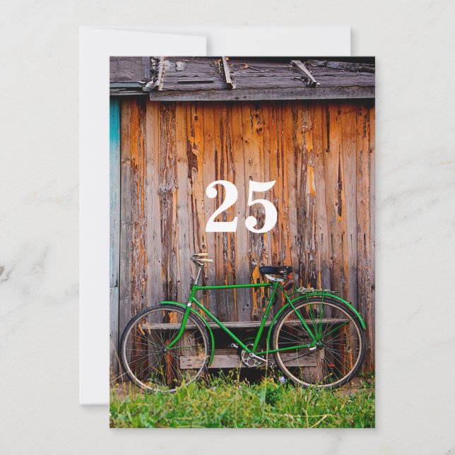 Cyclist Birthday Celebration Invitation - any age (Front)