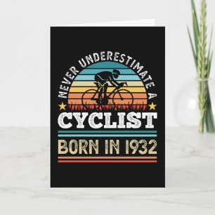 Cyclist born in 1932 90th Birthday Gift Cycling Card