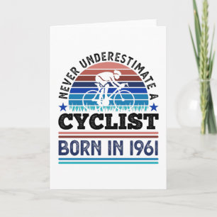 Cyclist born in 1961 60th Birthday Gifts Cycling Card