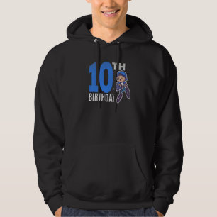 Cyclist Boy 10th Birthday Boy Bmx Bike Cycling Cyc Hoodie