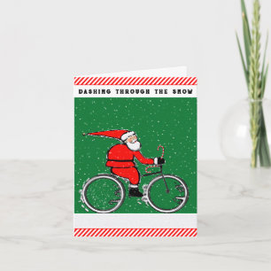 Cyclist Christmas Holiday Card