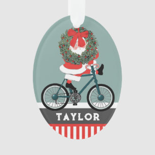 Cyclist Christmas Ornament