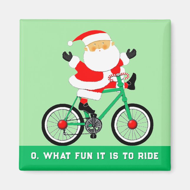 Cyclist Christmas Stocking Stuffers Magnet (Front)