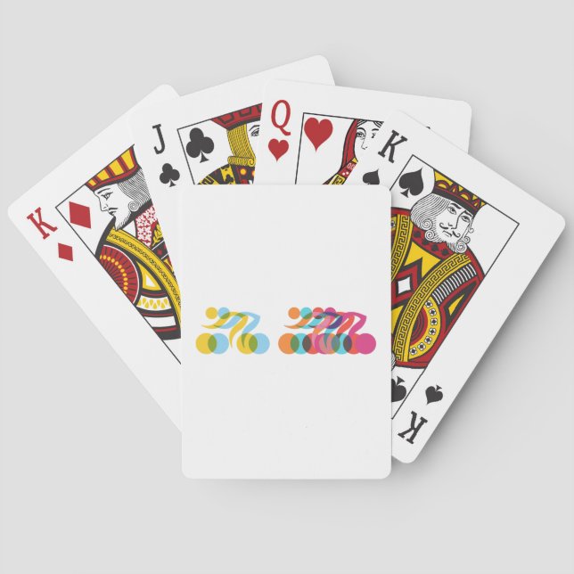 Cyclist cool and unique design playing cards (Back)