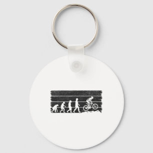 Cyclist Evolution Mountain Biking Bicycle Cycling Key Ring