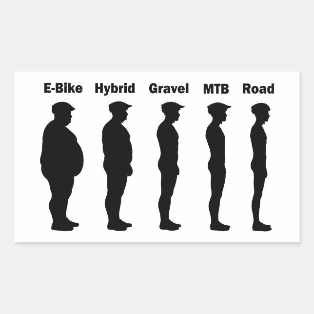 Cyclist Evolution Roadie Rectangular Sticker (Front)