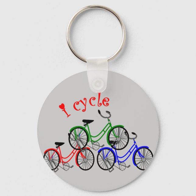 Cyclist Gifts (Bicycling) design Key Ring (Front)