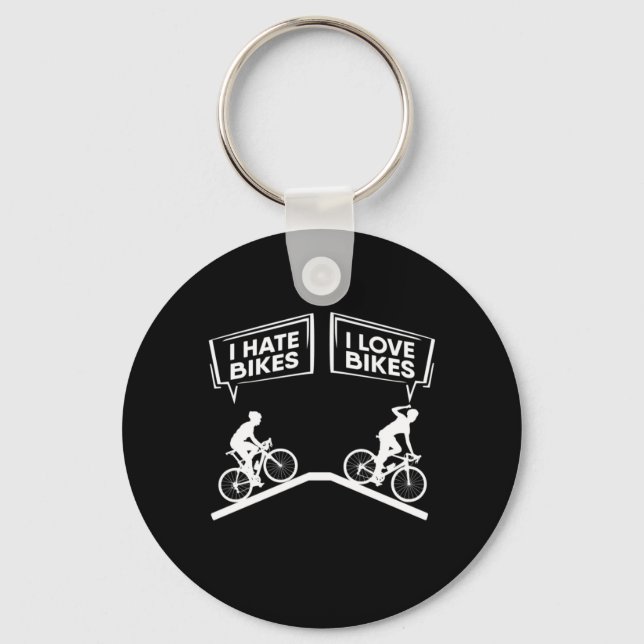 Cyclist I Love Bikes Key Ring (Front)