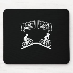 Cyclist I Love Bikes Mouse Pad