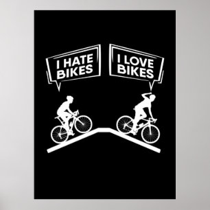 Cyclist I Love Bikes Poster