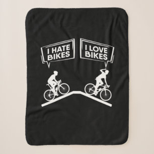 Cyclist I Love Bikes Sherpa Blanket