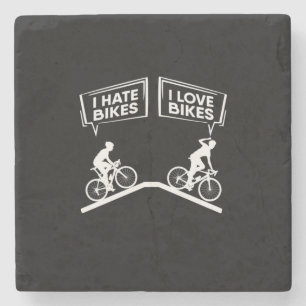 Cyclist I Love Bikes Stone Coaster