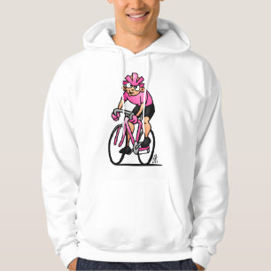 Cyclist in the Maglia Rosa Hoodie