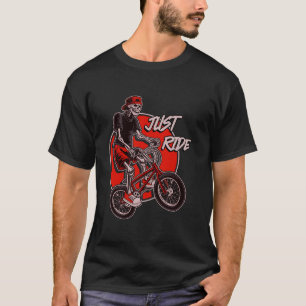 Cyclist JUST RIDE Cycling Biker Funny Biking T-Shirt