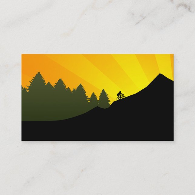cyclist : mountain rays : business card (Front)