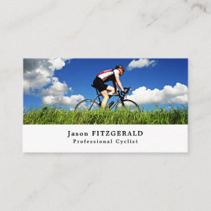Cyclist on Grass, Cycling, Bicyclist Business Card