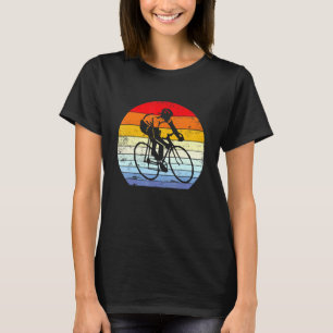 Cyclist Retro Sunset Vintage Style Road Racing Tou T-Shirt