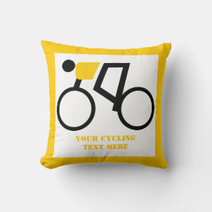 Cyclist riding his bicycle custom cushion