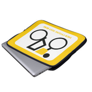 Cyclist riding his bicycle custom laptop sleeve