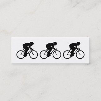 Cyclist Silhouette. Mini Business Card