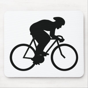 Cyclist Silhouette. Mouse Pad