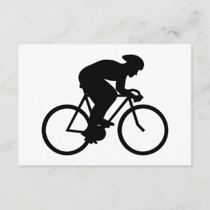 Cyclist Silhouette. RSVP Card