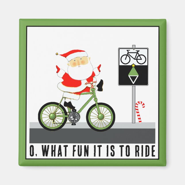Cyclist Stocking Stuffers Magnet (Front)