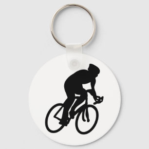 cyclist tour de france racing bike key ring