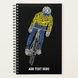 Cyclist Word Art Bicycle Bike Planner