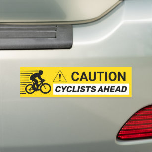 Cyclists ahead warning Car Magnet