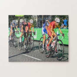 Cyclists Competitive Race Jigsaw Puzzle