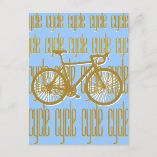Cyclists Cycle Postcard