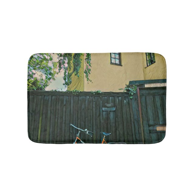 Cyclists gifts ideas bath mat (Front)