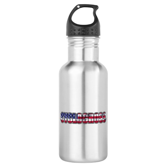 Cyclocross American Flag 532 Ml Water Bottle (Front)