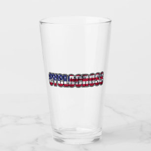 Cyclocross American Flag Glass
