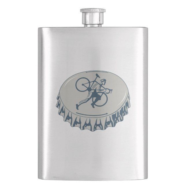 Cyclocross Beer Hip Flask (Front)