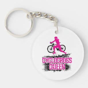 Cyclocross Queen Cyclo-Cross CX Women Bicycle Key Ring