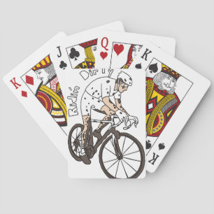 Cyclocross Rider Riding Dirty Playing Cards